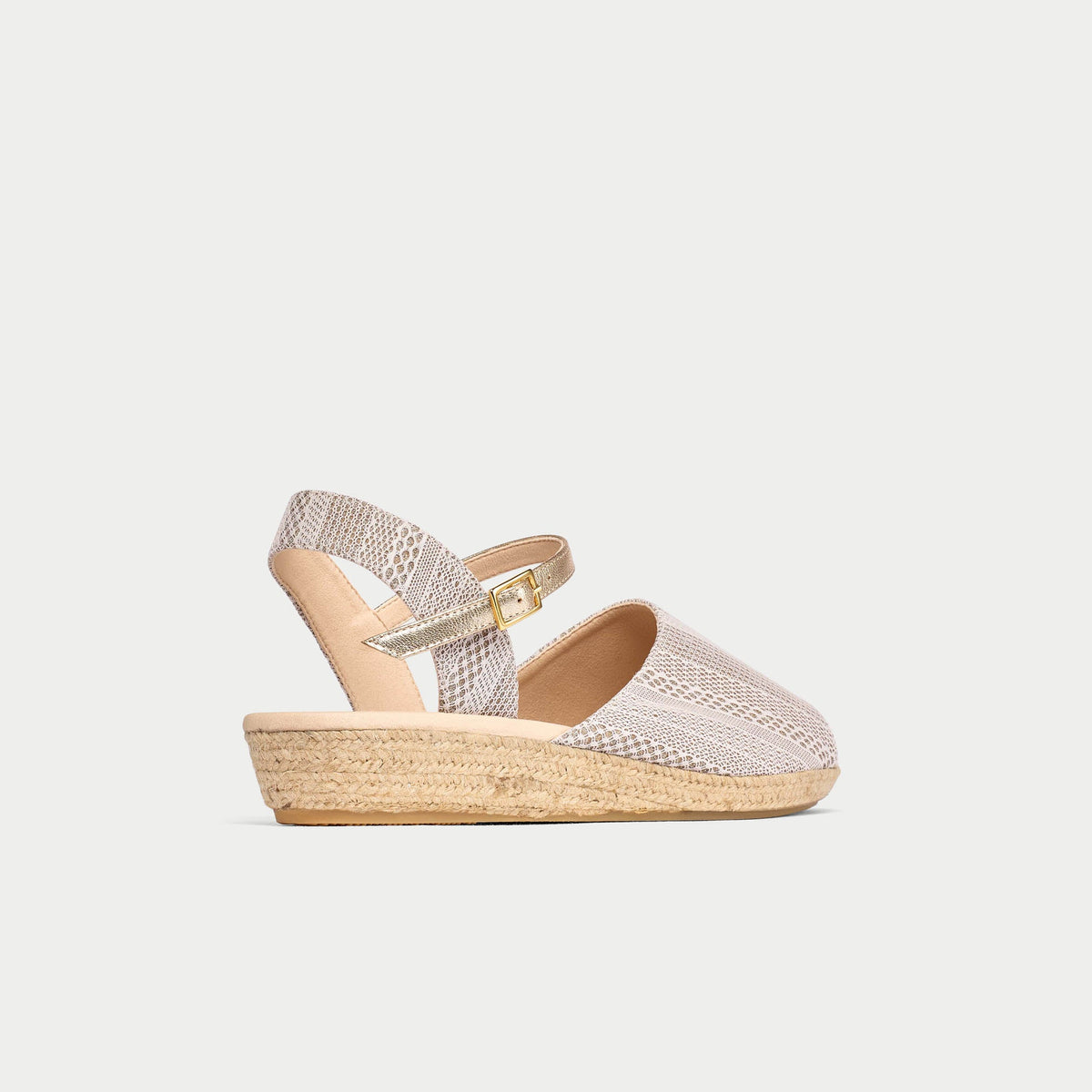 Francesca - Ivory & Silver Lace Espadrilles-8