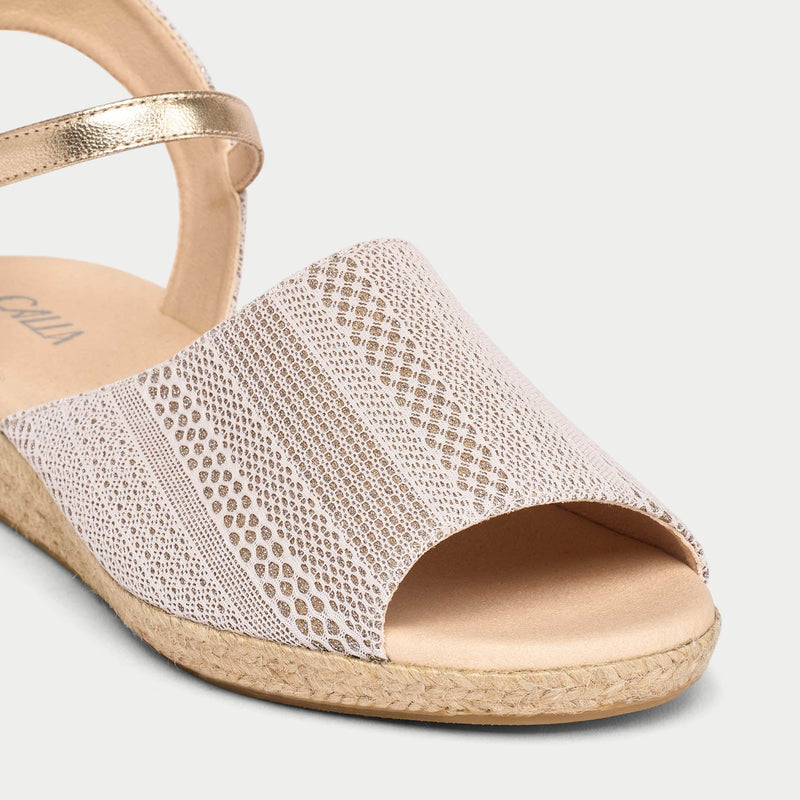 Francesca - Ivory & Silver Lace Espadrilles-5