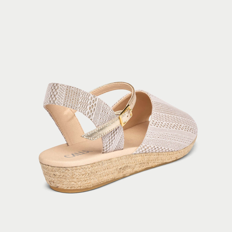 Francesca - Ivory & Silver Lace Espadrilles-6