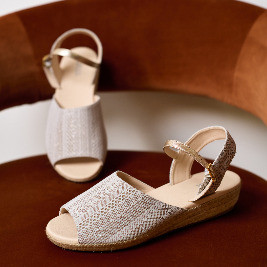 Francesca - Ivory & Silver Lace Espadrilles-11