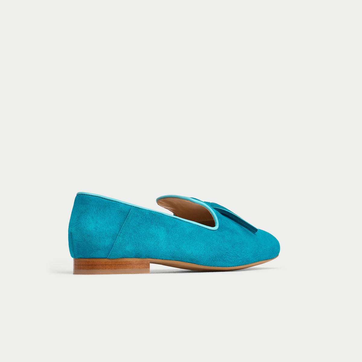 Freya - Teal Suede Loafers-9