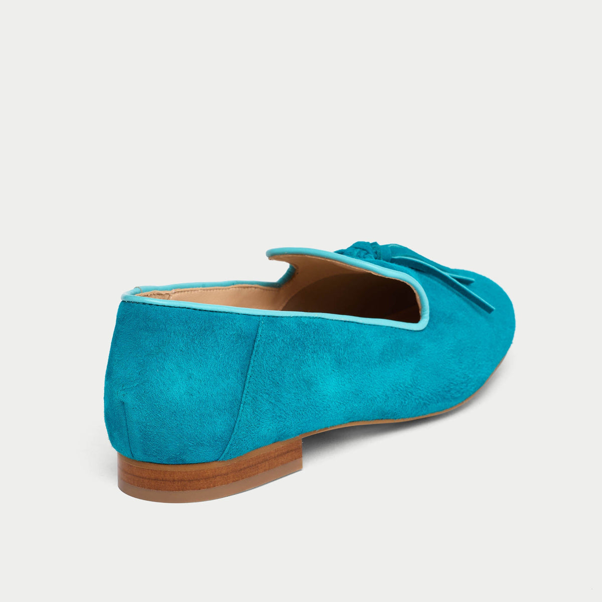 Freya - Teal Suede Loafers-7