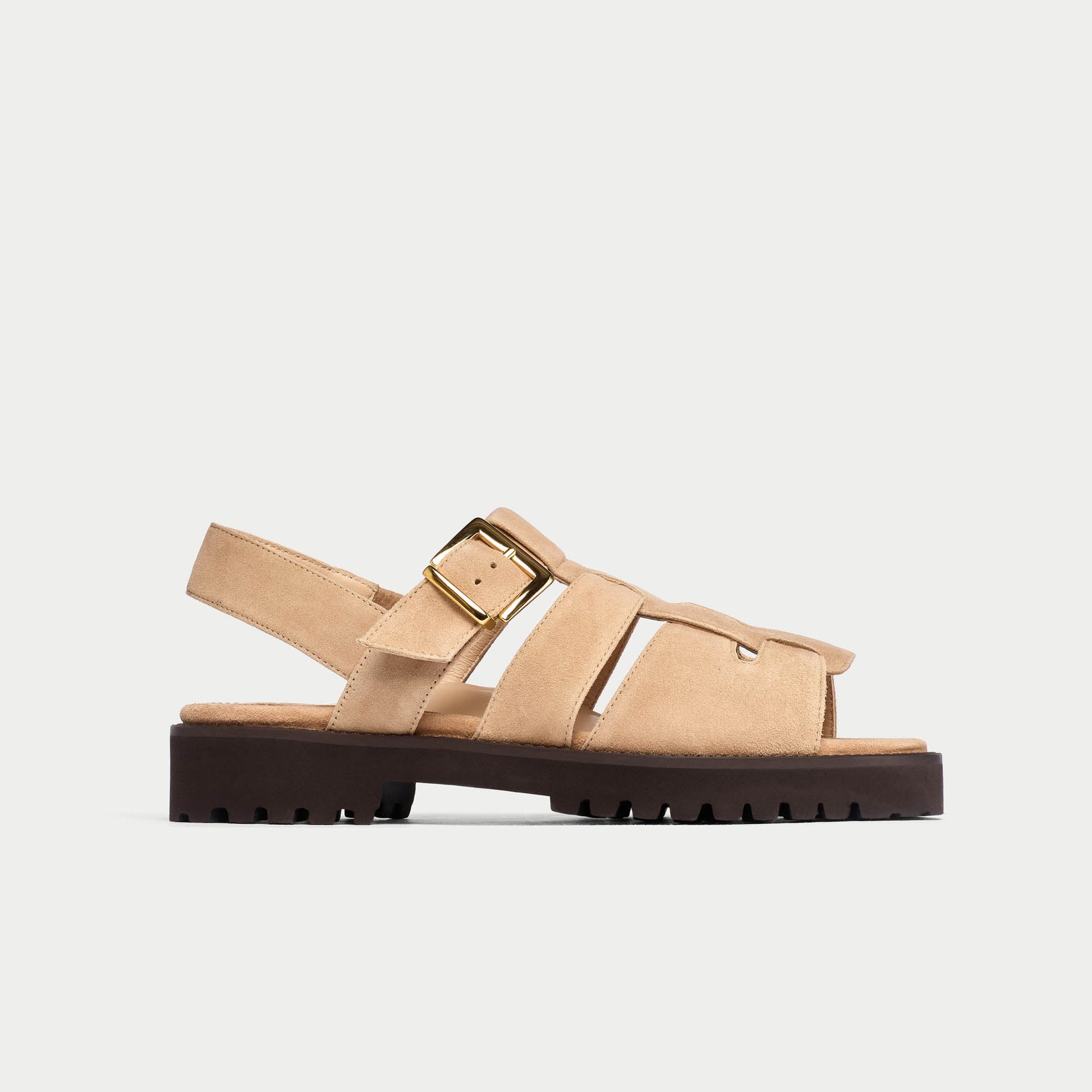 Simone -  Beige Suede Sandals