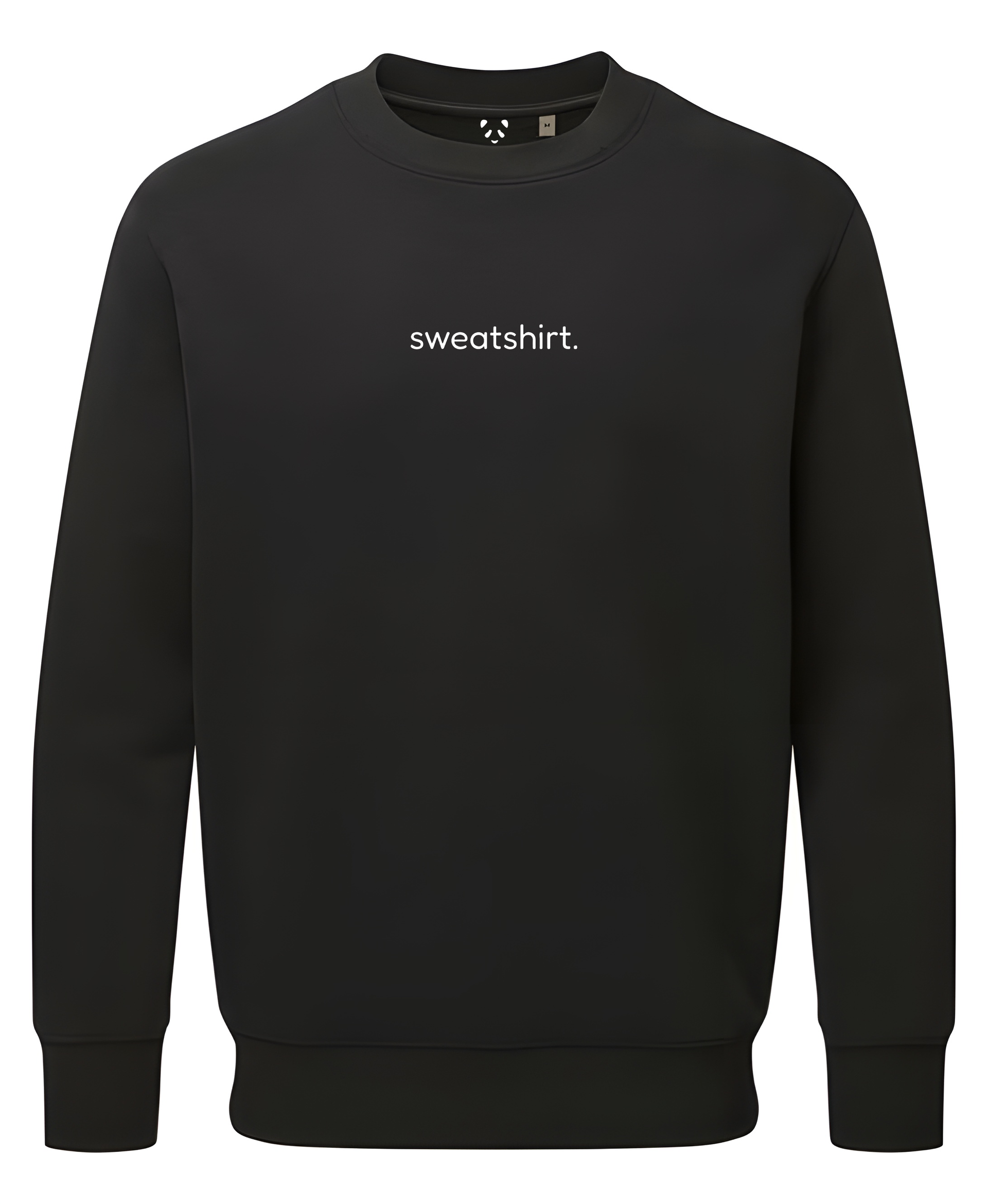 simple. sweatshirt. snug. black.