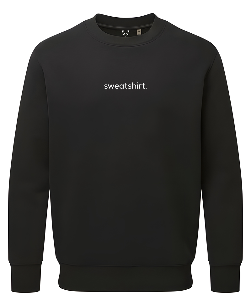 simple. sweatshirt. snug. black.-1