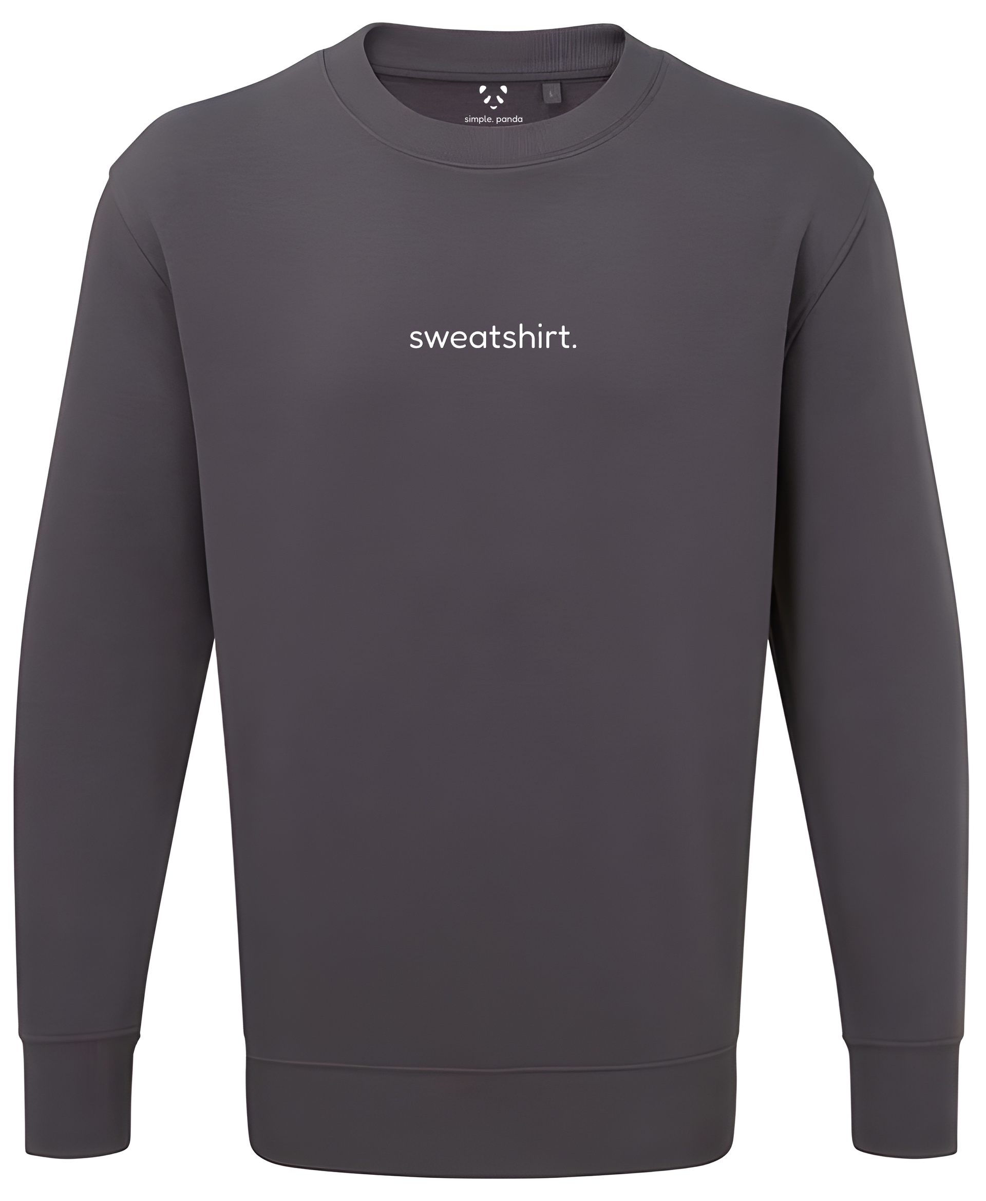simple. sweatshirt. snug. charcoal.