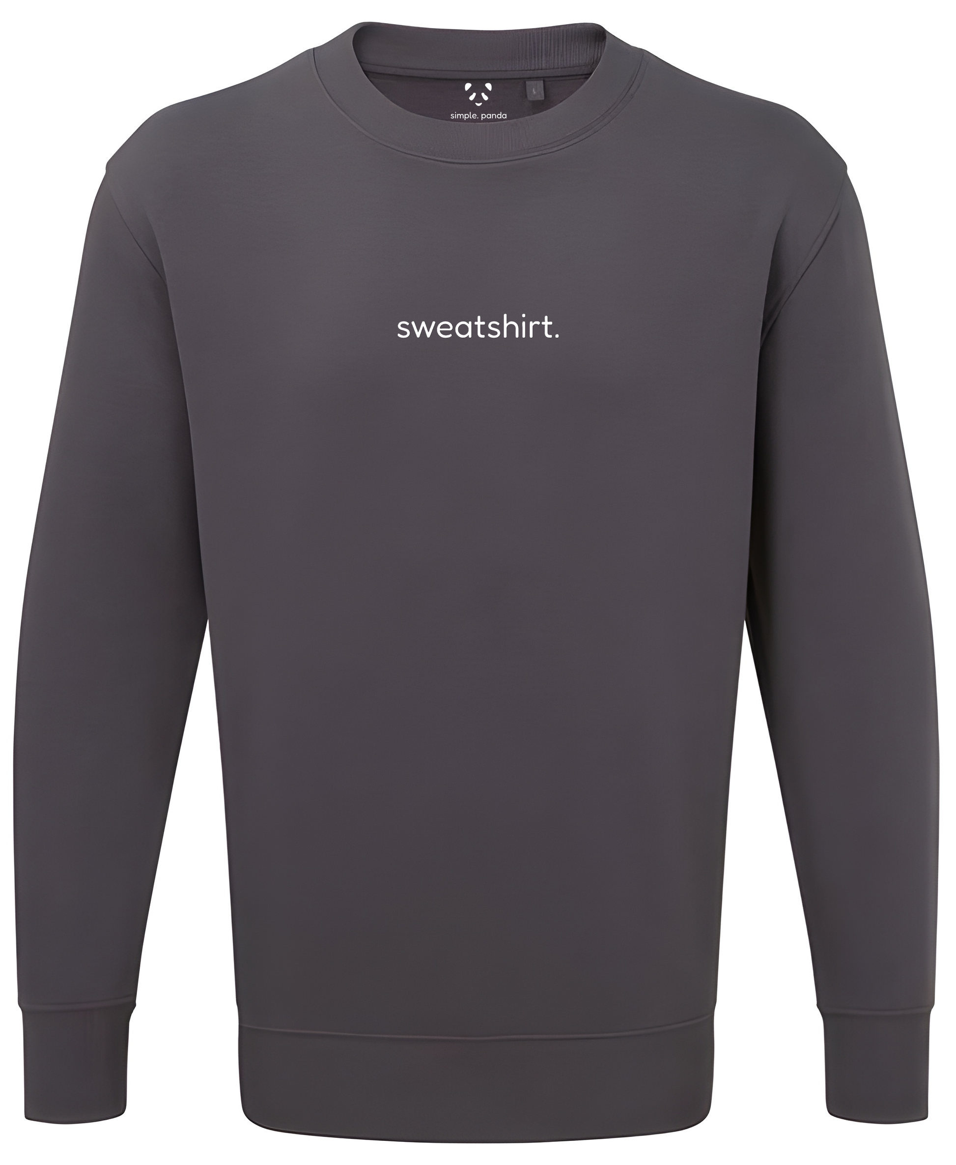 simple. sweatshirt. snug. charcoal.-1