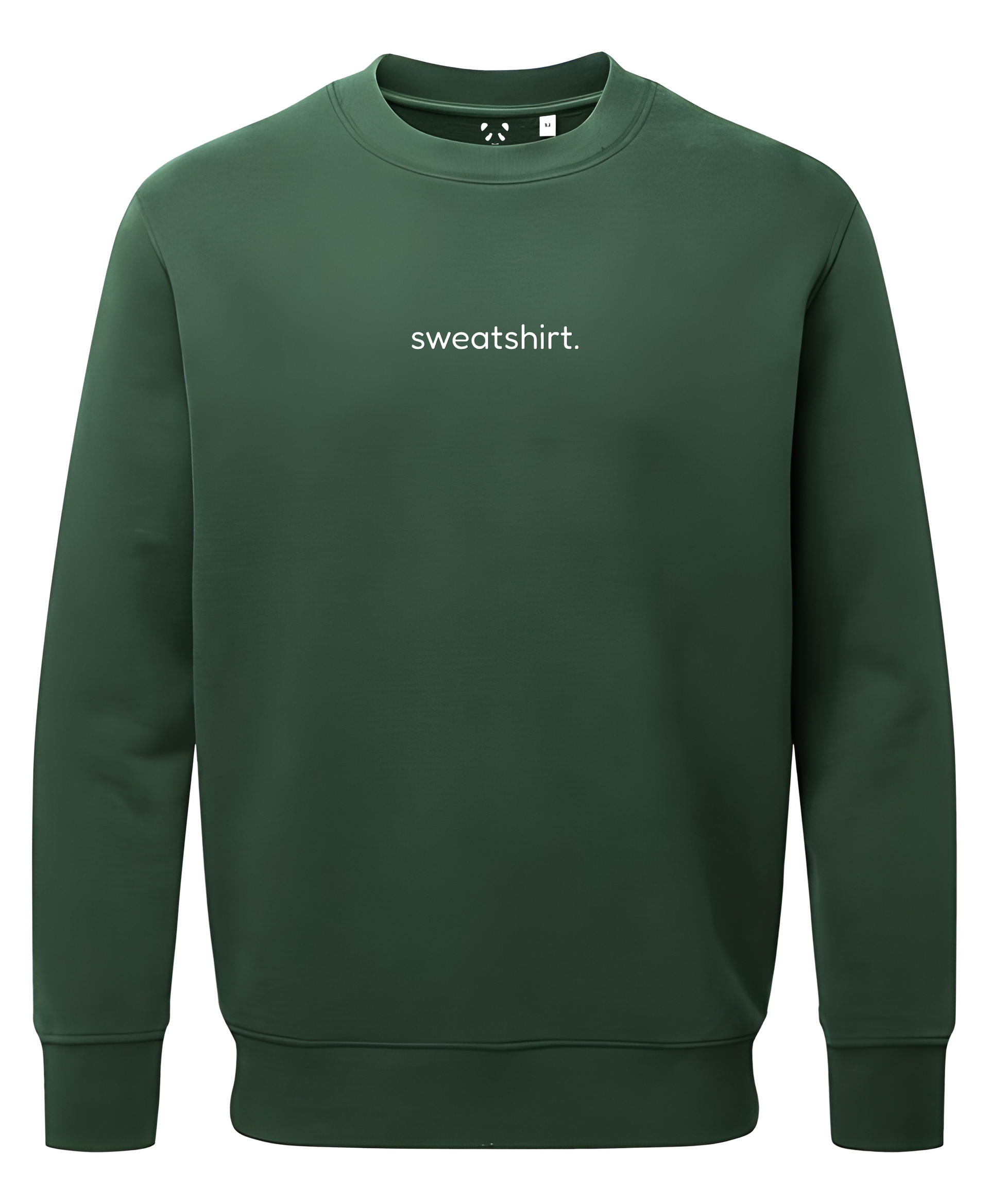 simple. sweatshirt. snug. forest-green.