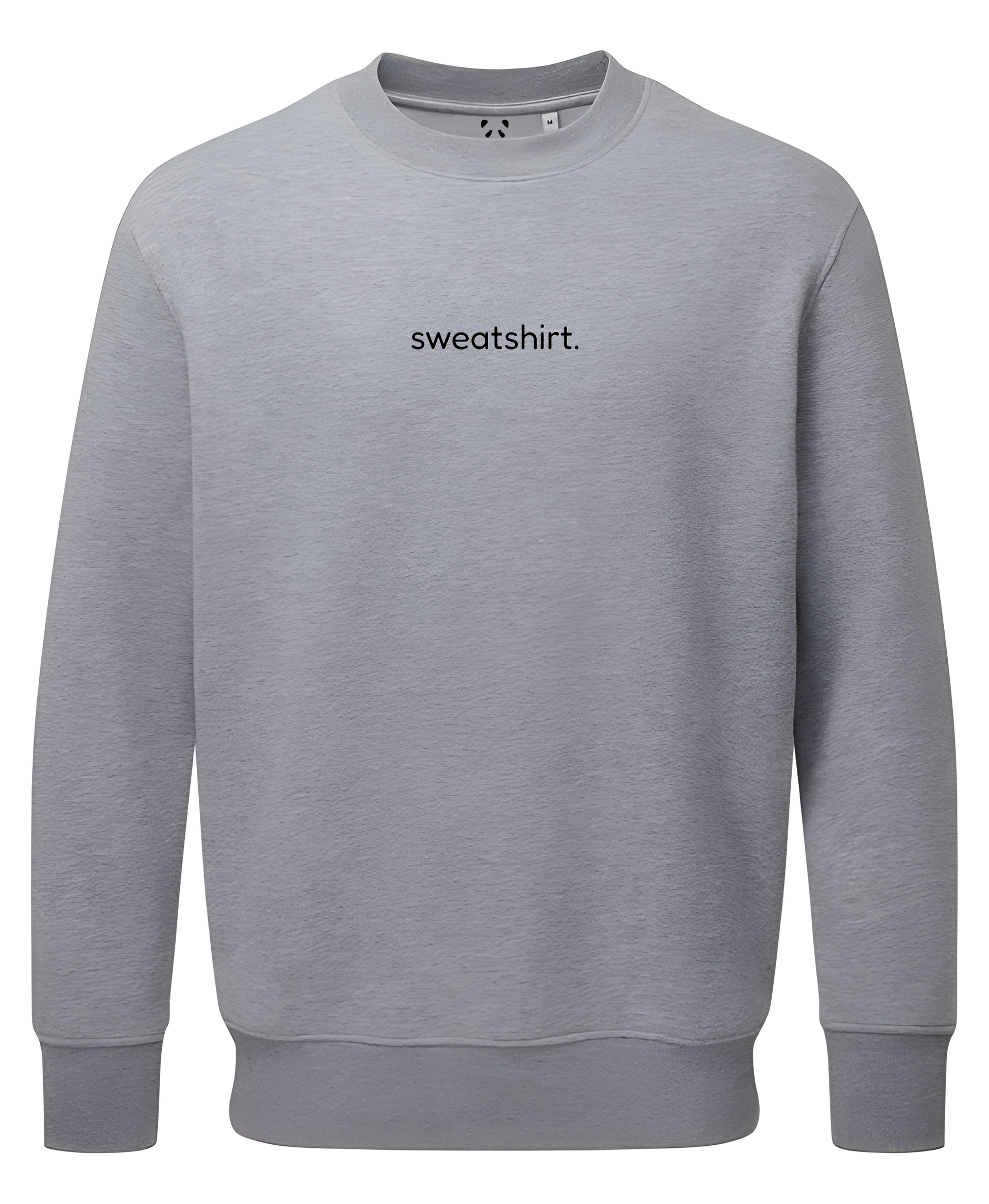 simple. sweatshirt. snug. grey-marl.