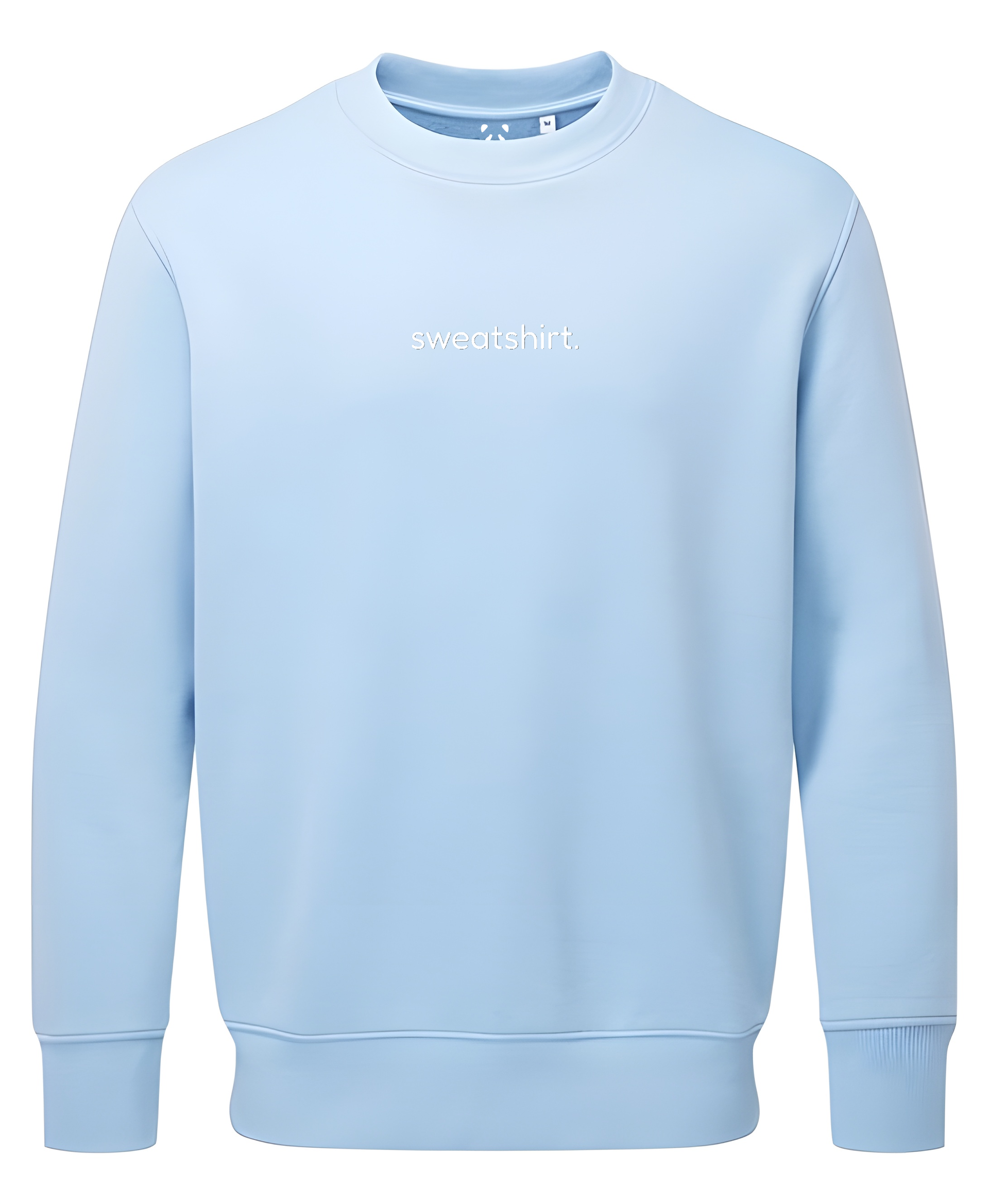 simple. sweatshirt. snug. light-blue.
