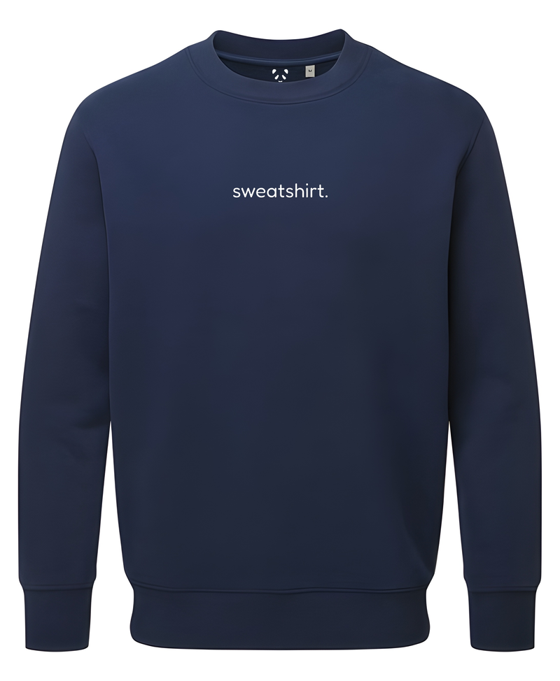 simple. sweatshirt. snug. navy.-1