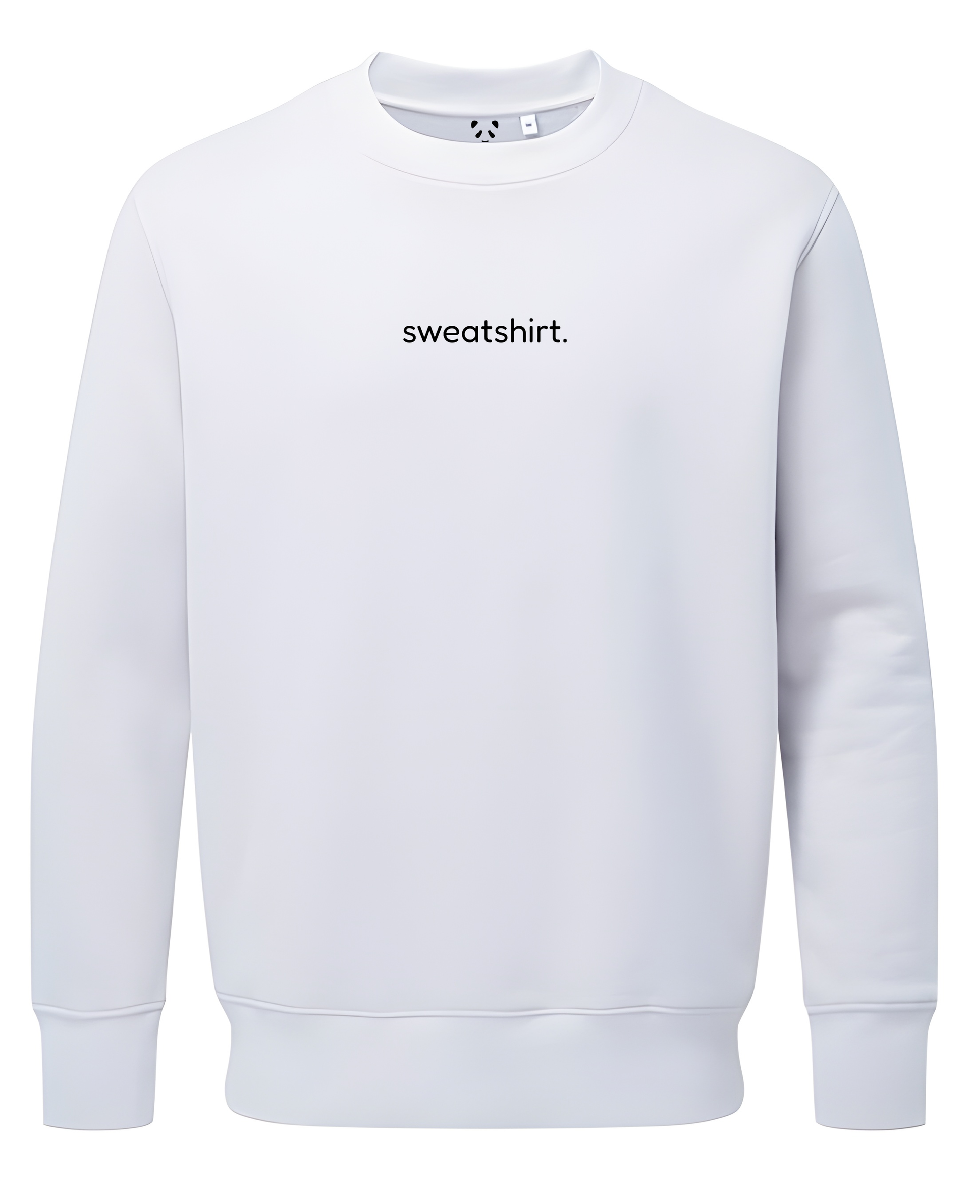 simple. sweatshirt. snug. white.