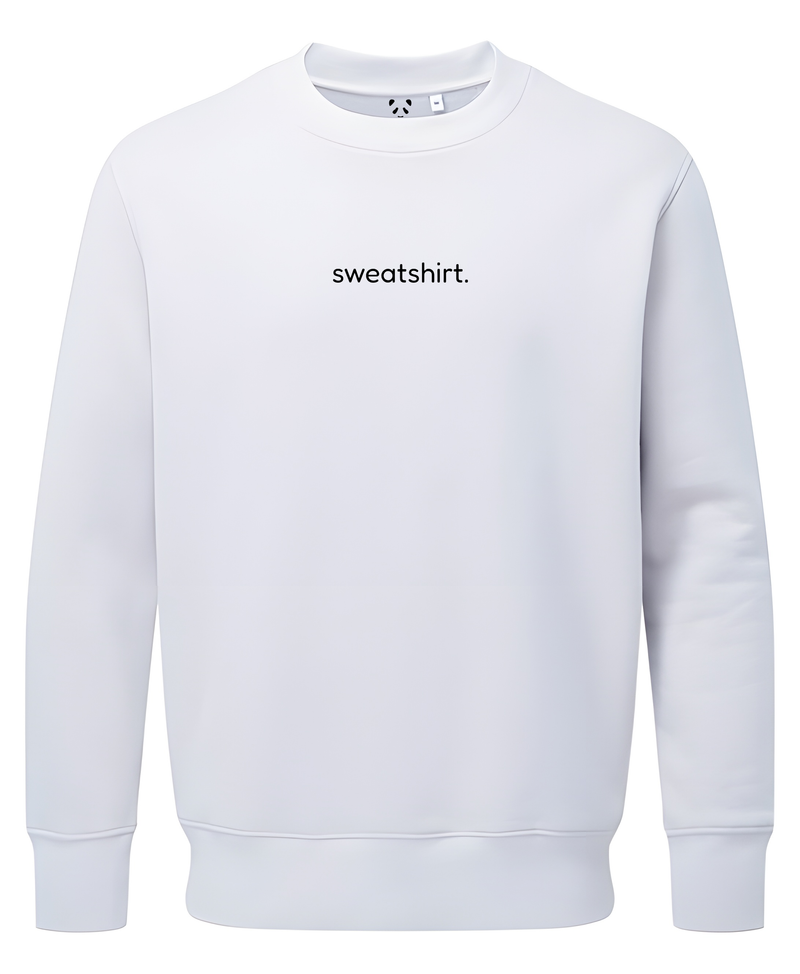 simple. sweatshirt. snug. white.-1