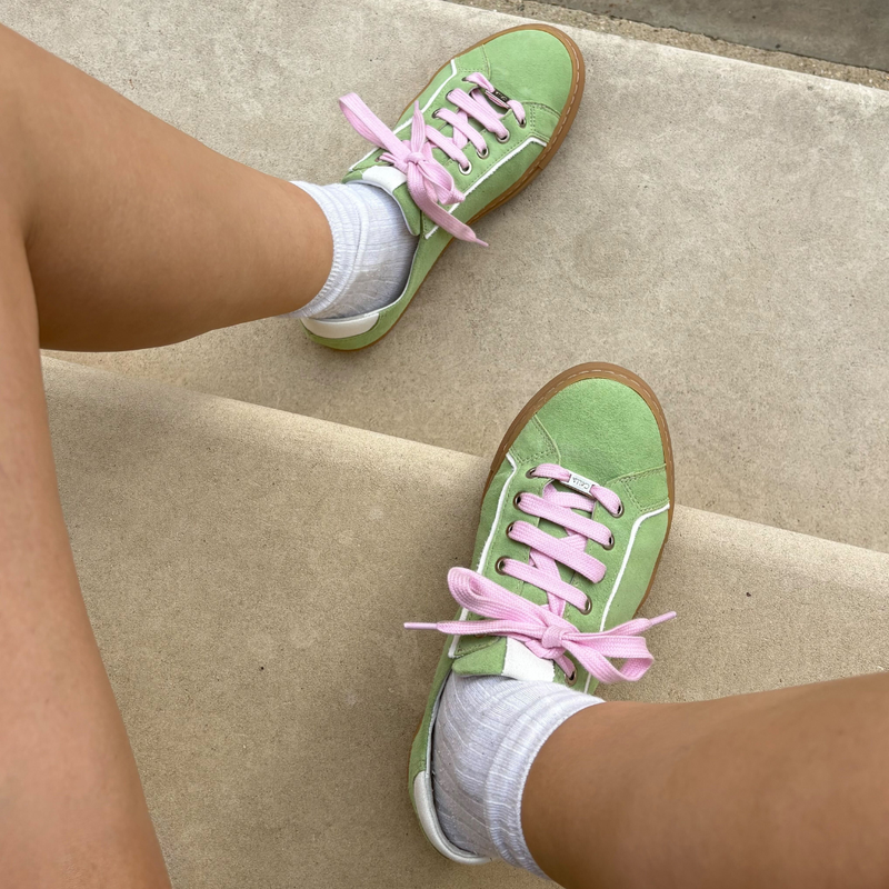Star - Matcha Suede Wide Fit Trainers-8