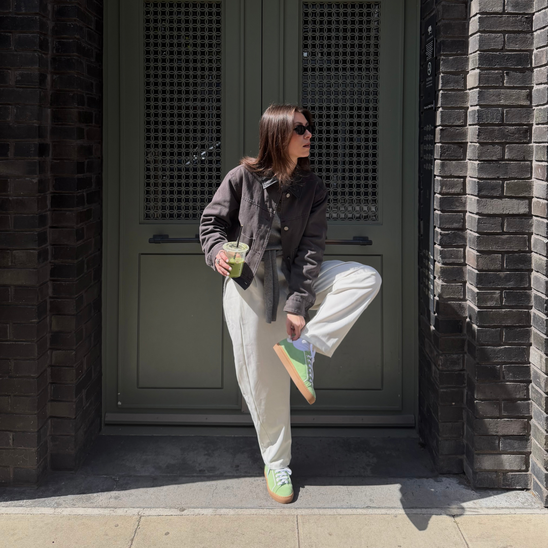 Star - Matcha Suede Wide Fit Trainers-3