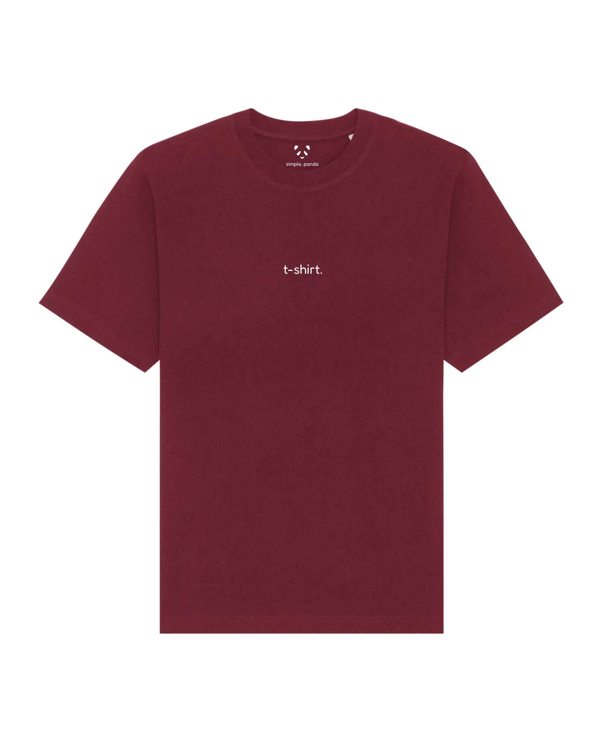simple. t-shirt. burgundy.