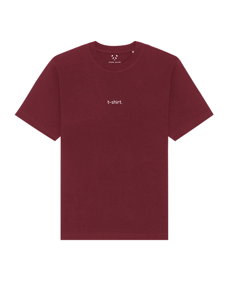 simple. t-shirt. burgundy.-1