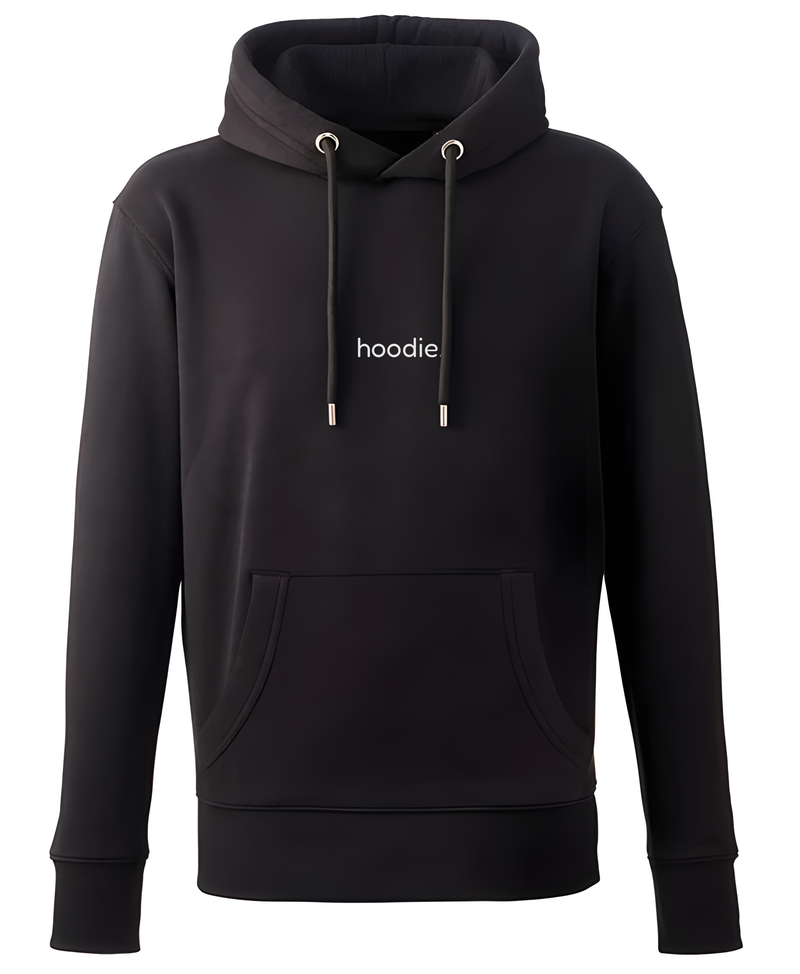 simple. hoodie. waffle. black.-1
