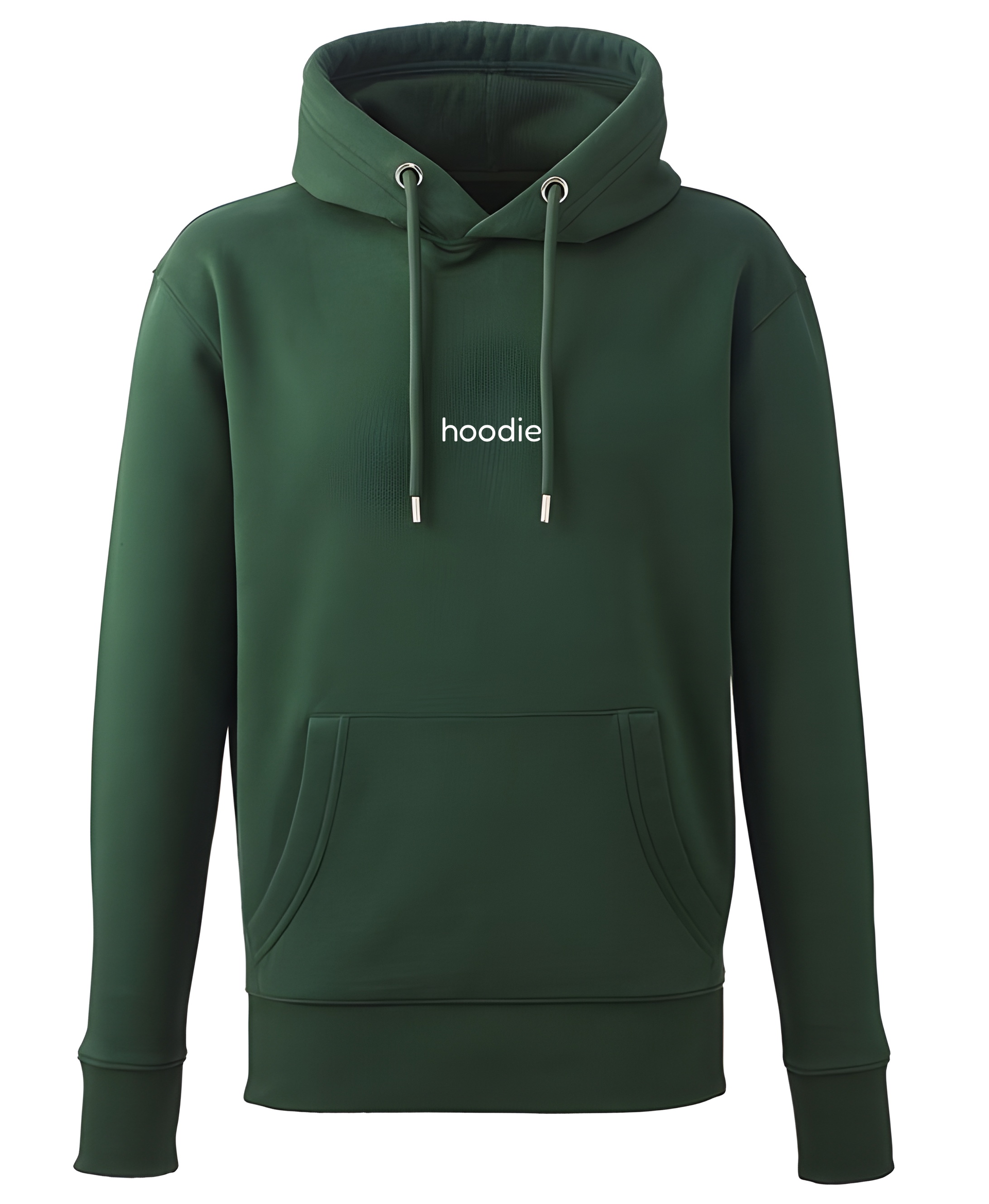 simple. hoodie. waffle. forest-green.