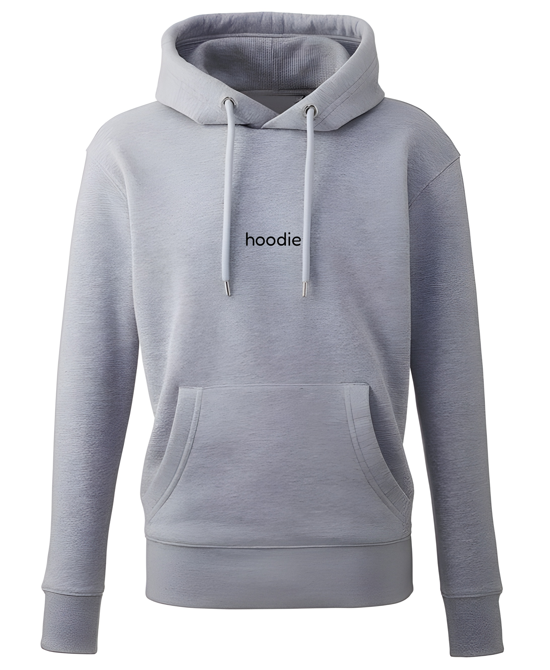 simple. hoodie. waffle. grey-marl.