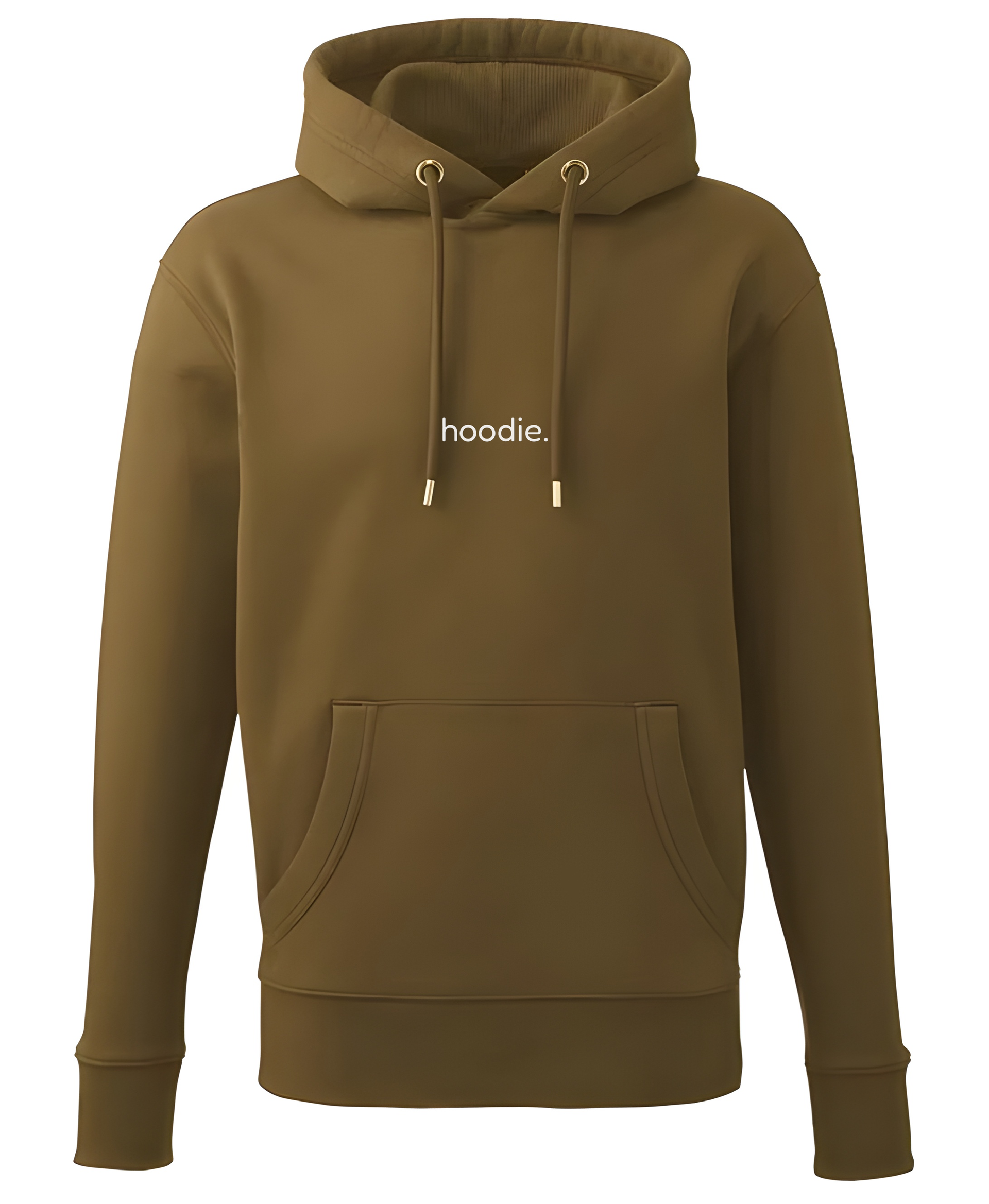 simple. hoodie. waffle. khaki.