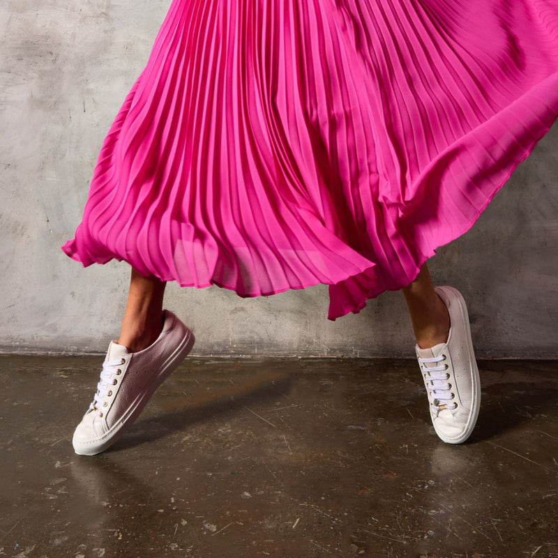 Star - White Grain Leather Wide Fit Trainers-10